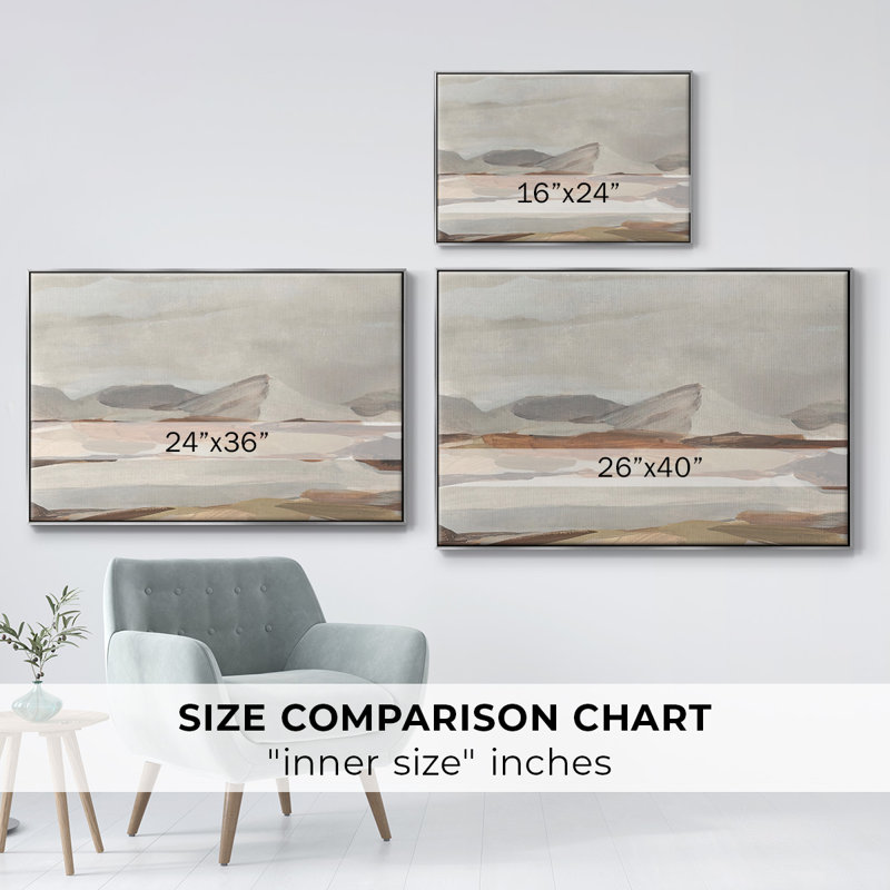 Dusky Mountain II, reproduction d'art sur toile, Encadrement argenté, H 17 po x l 25 po x P 2 po