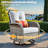 Daltry 11 Piece Outdoor Wicker Conversation Sets With Fire Pit Table and Coffee Table With built-in lights-71144902