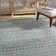 Tomas Southwestern Machine Woven Aqua/Gray Area Rug