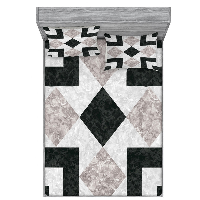 Microfiber Sheet Set, Queen Sheet Set with Fitted Sheet