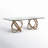 Mark Glass Top Solid Wood Base Dining Table-98494732