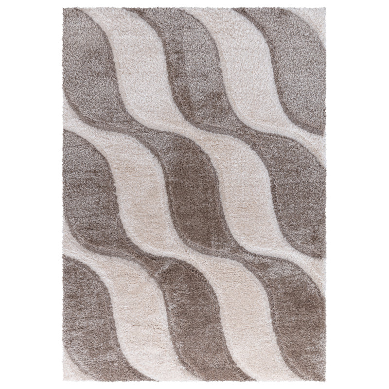 Aichatou Geometric Machine Tufted Shag 160cm X 230cm Indoor / Outdoor Area Rug