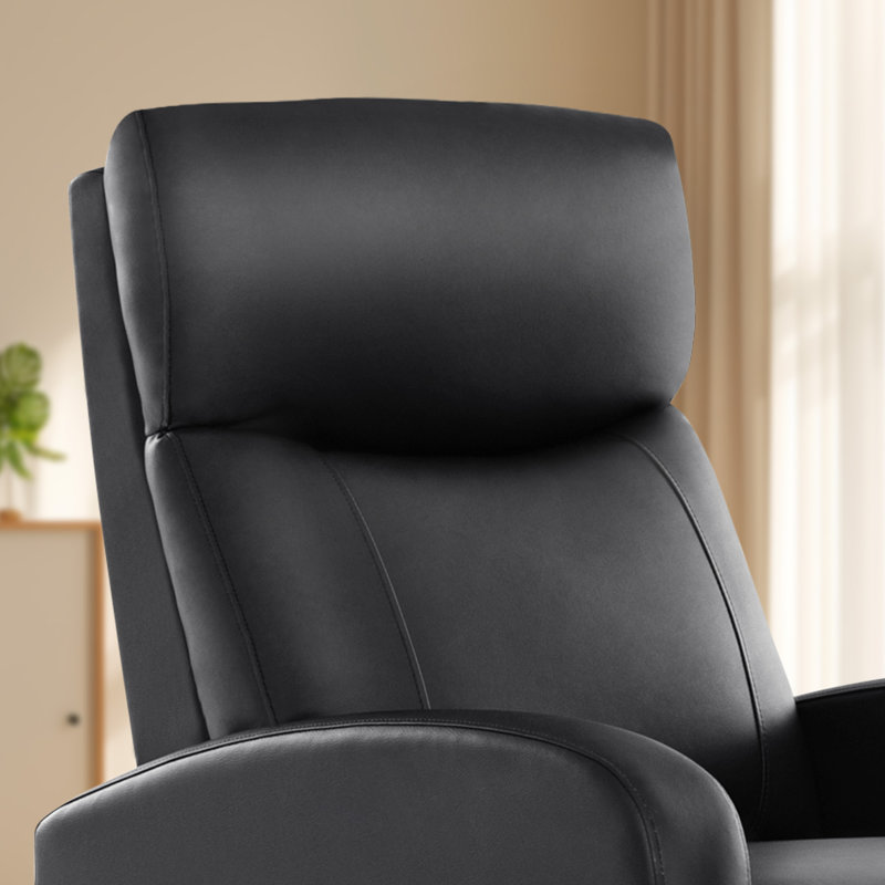 Recliner Sofa, Massage Couch, Glider Chair with Footrest and High Back, Black