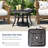 Pricilla Square Cast Aluminum Outdoor Side Table With Umbrella Hole , 24.02'' in. W 24.02'' in. D