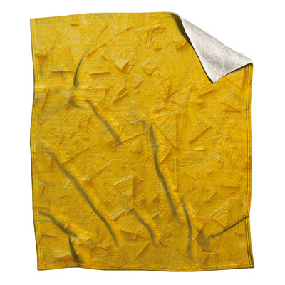Textured Yellow Abstract Blankets