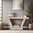 60"Long Distressed  2-Tier Wooden Console Table-1034596157