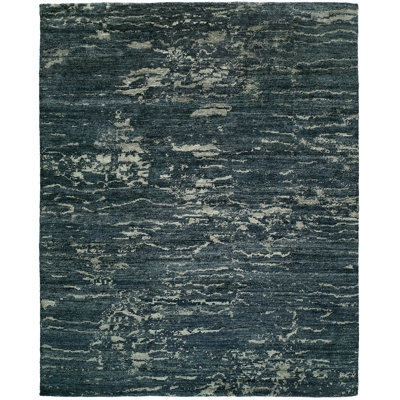 Abstract Area Rug in Blue