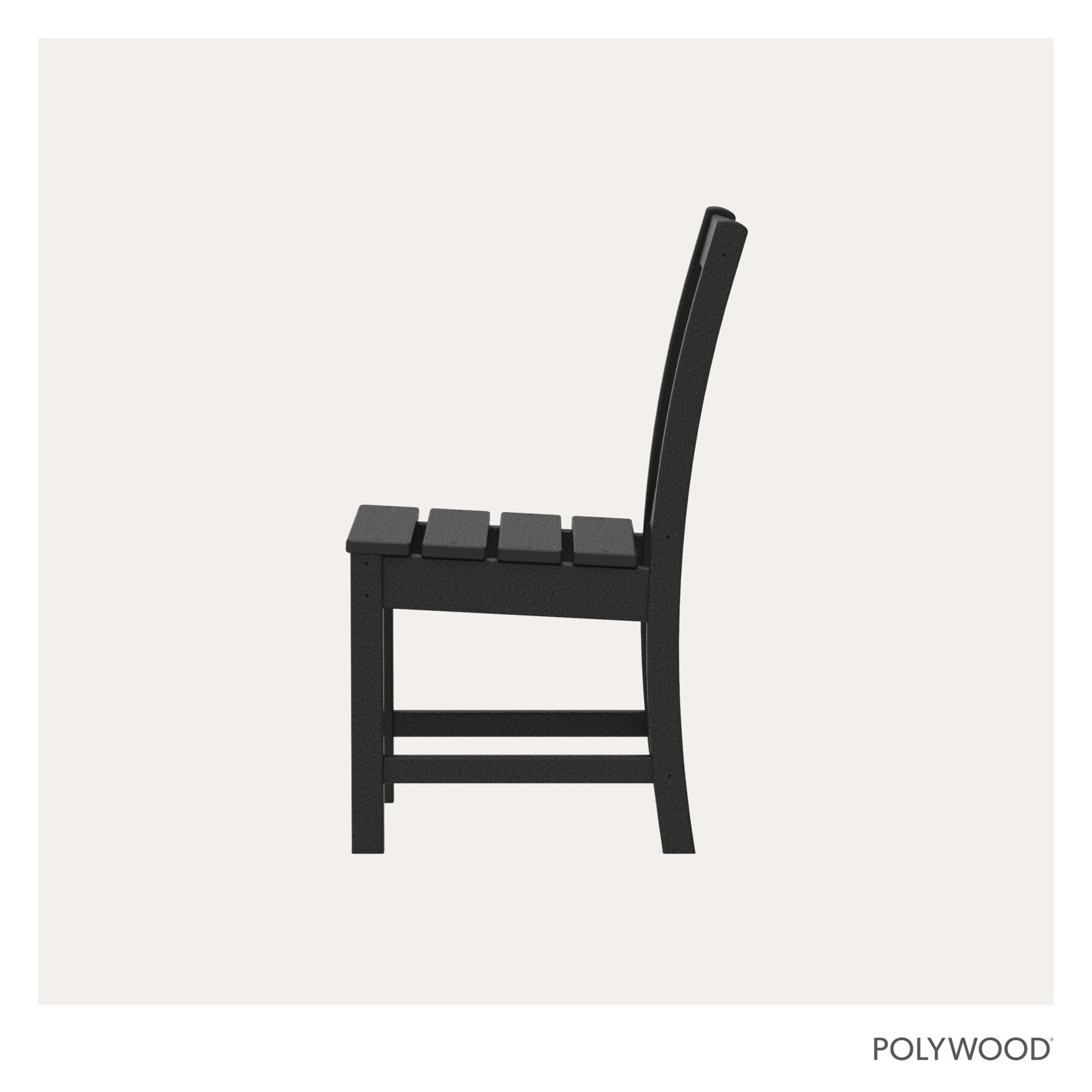 POLYWOOD® Oxford Patio Side Chair, Black