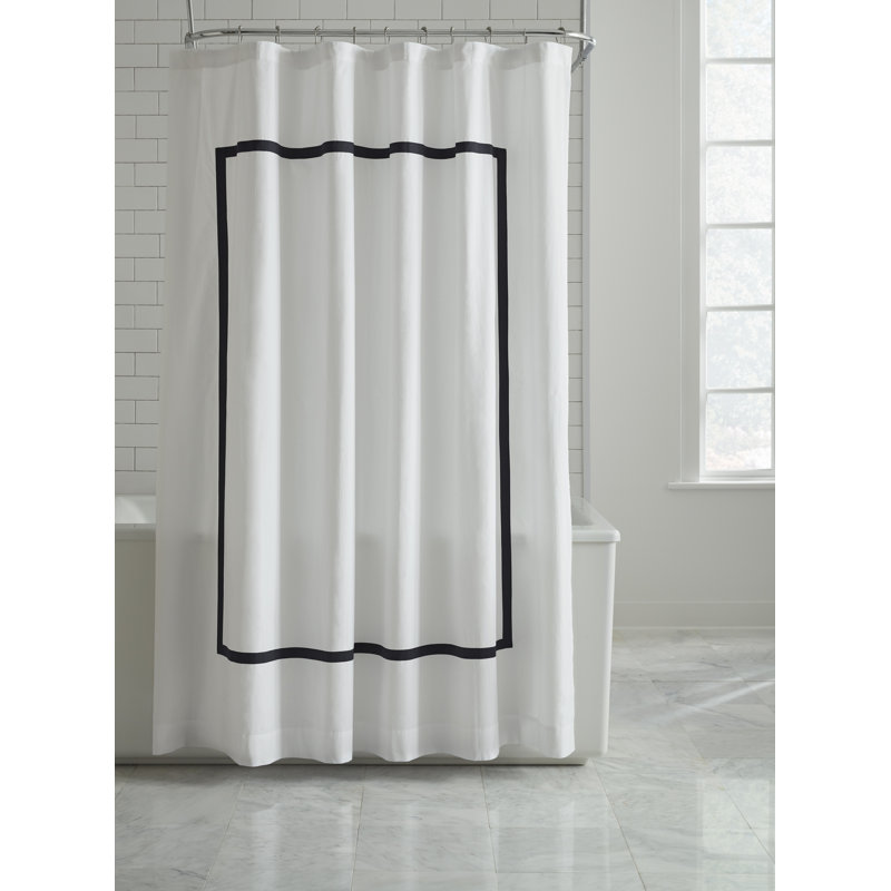 Estate Shower Curtain, White/Black