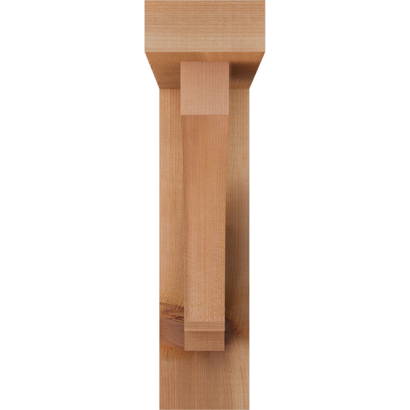 Support de bloc impérial avec entretoise décalée, 14 po x 14 po, Cèdre rouge occidental de l 3 1/2 po (lisse)