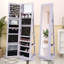 Armoire à bijoux pivotante 360 ° 2-en-1 verrouillable en miroir -706152045