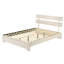 Très grand lit rustique blanc délavé pour chambre à coucher contemporaine, structure à profil bas, meuble à une boîte, structure en bois avec finition délavée, pièce de chambre dans une boîte, matériau-999770254