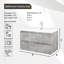 Armoire de salle de bain murale simple de couleur gris pierre 36 po | Bassin en résine intégré | Tiroirs à double couche | Rail silencieux à fermeture en douceur-231299956