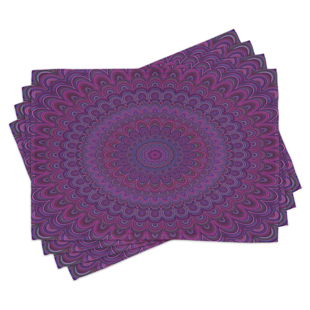 Platzmatten, Vintage Lila Mandala, Aubergine, Lila