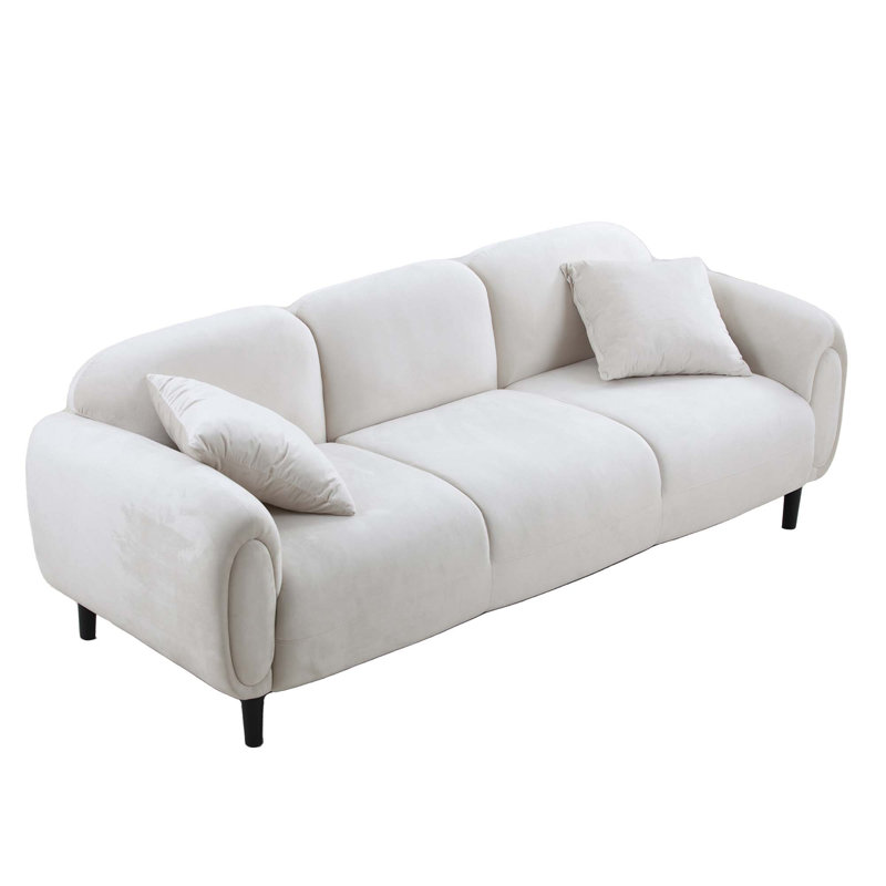 Charming Mid Century Modern Sofa with Solid Wood Leg for Various Rooms