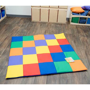 FDP 10392-ET SoftScape Squares Activity Mat - Earthtone