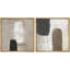 "Art contemporain nordique brun moderne abstrait" - 2 pièces-101463179-101463182