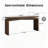 65-Inch Solid Wood Veneer Console Table, Long Farmhouse Entryway Sofa Table for Living Room-632730540