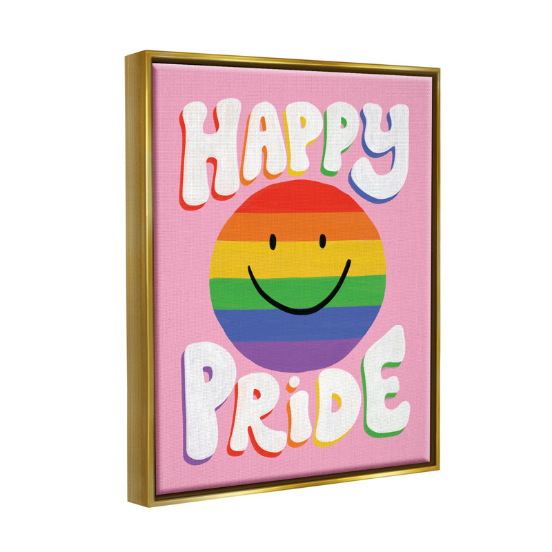 «Happy Pride Retro Rainbow Smiley» par Deborah Curiel, impression, H 21 po x l 17 po x P 1,7 po