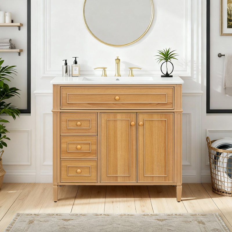 Meuble-lavabo 36 po avec comptoir en céramique