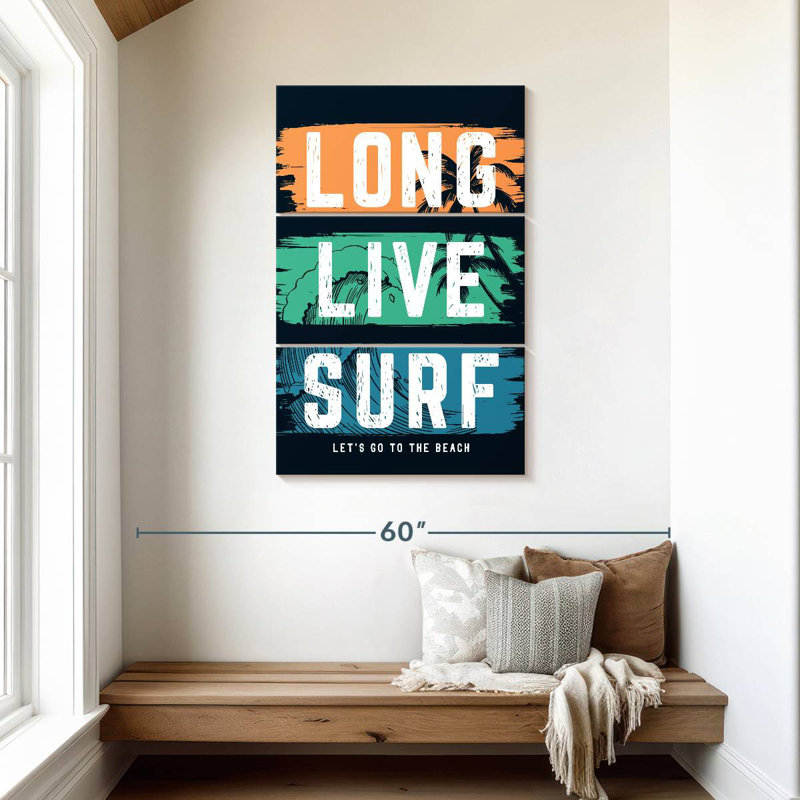 Tergel Long Live Surf, typographie, H 45 po x l 28 po