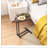 C-Shaped Side Table, C Table End Table for Sofa and Bedside, Couch Side Tables, Wood C-Shaped End Table with Metal Frame Slide for Bedroom Living Room ()-125570414