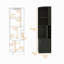 Armoire de bar d'angle, armoire à double porte, support en verre, huit supports à vin intégrés-1720204511