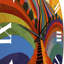Horloge murale colorée Stairway to the Sun-93379658