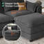 Canapé modulaire en U avec repose-pieds, canapé modulaire gris foncé-1981317856-1981317862