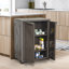 Armoire de rangement moyenne robuste avec 2 portes, espresso