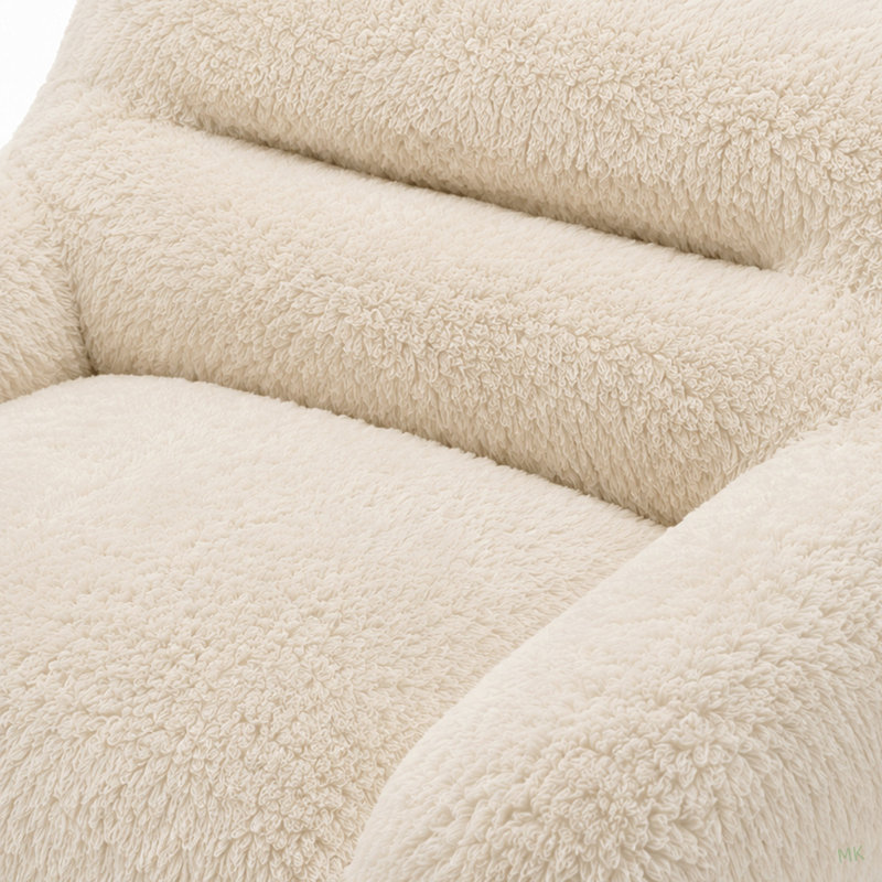 Canapé moderne à compression pour salon, chambre à coucher, Beige Boucle, Beige, Beige