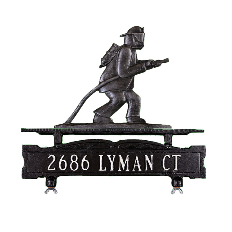 1-Line Mailbox Sign, Yes, Swedish Iron