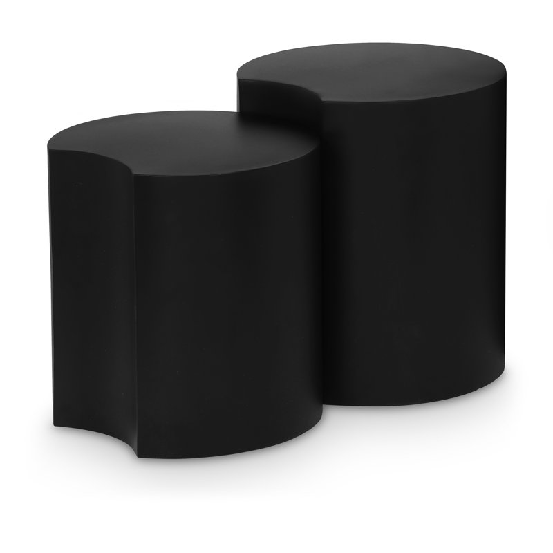 Table de bout Ismah, Noir, H 18 po x l 28 po x P 15,75 po