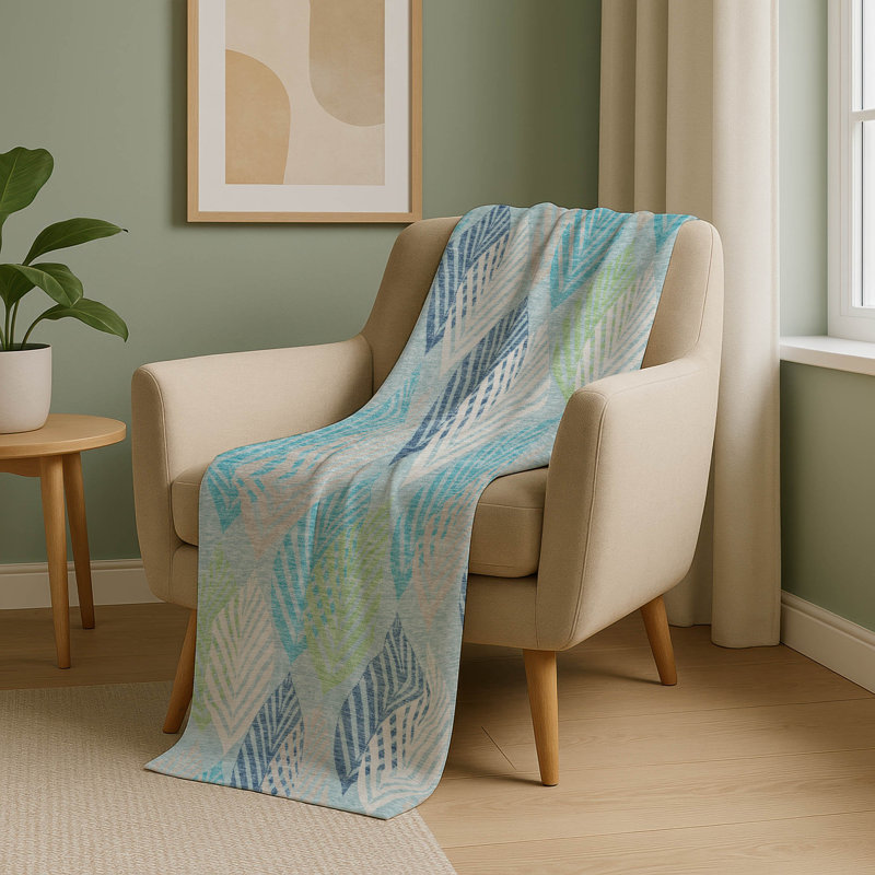 Jeté floral Sherpa ASB744 Addison, Floral bleu sarcelle