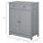 Space-saving Bathroom Storage Cabinet, Grey Mdf, Modern Design