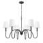 Lustre 6 lumières noir mat Parham-123222895