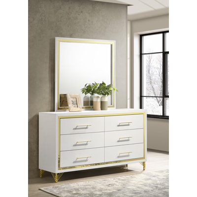 Leonid Lucia 6-drawer Dresser Mirror