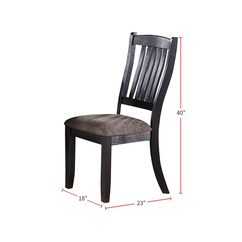 Chaises d'appoint rembourrées en tissu café foncé