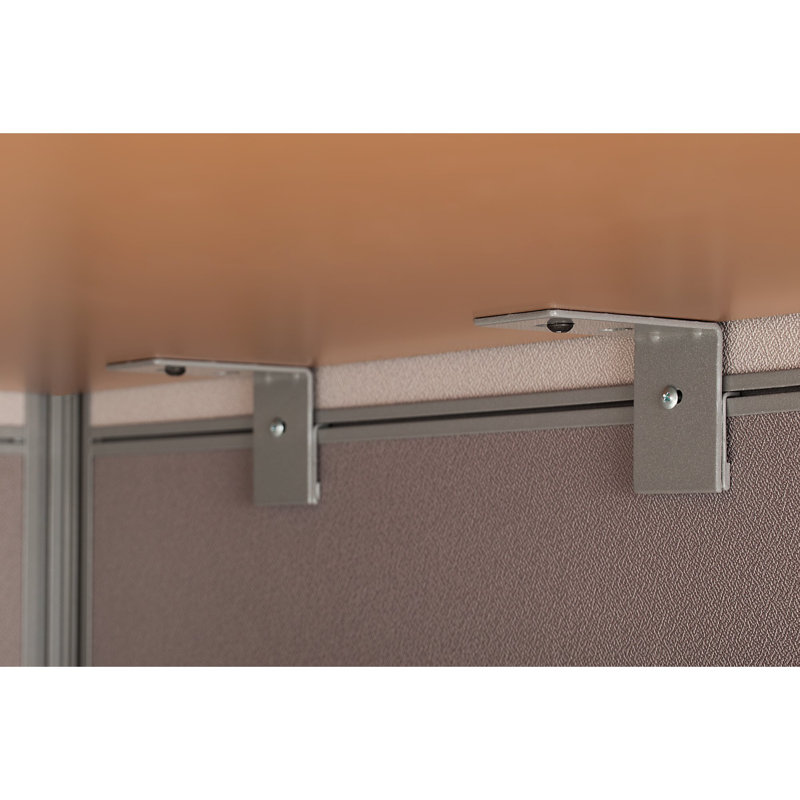 Poste de travail à banc ouvert 4 personnes Easy Office 60W, Cerise mocha