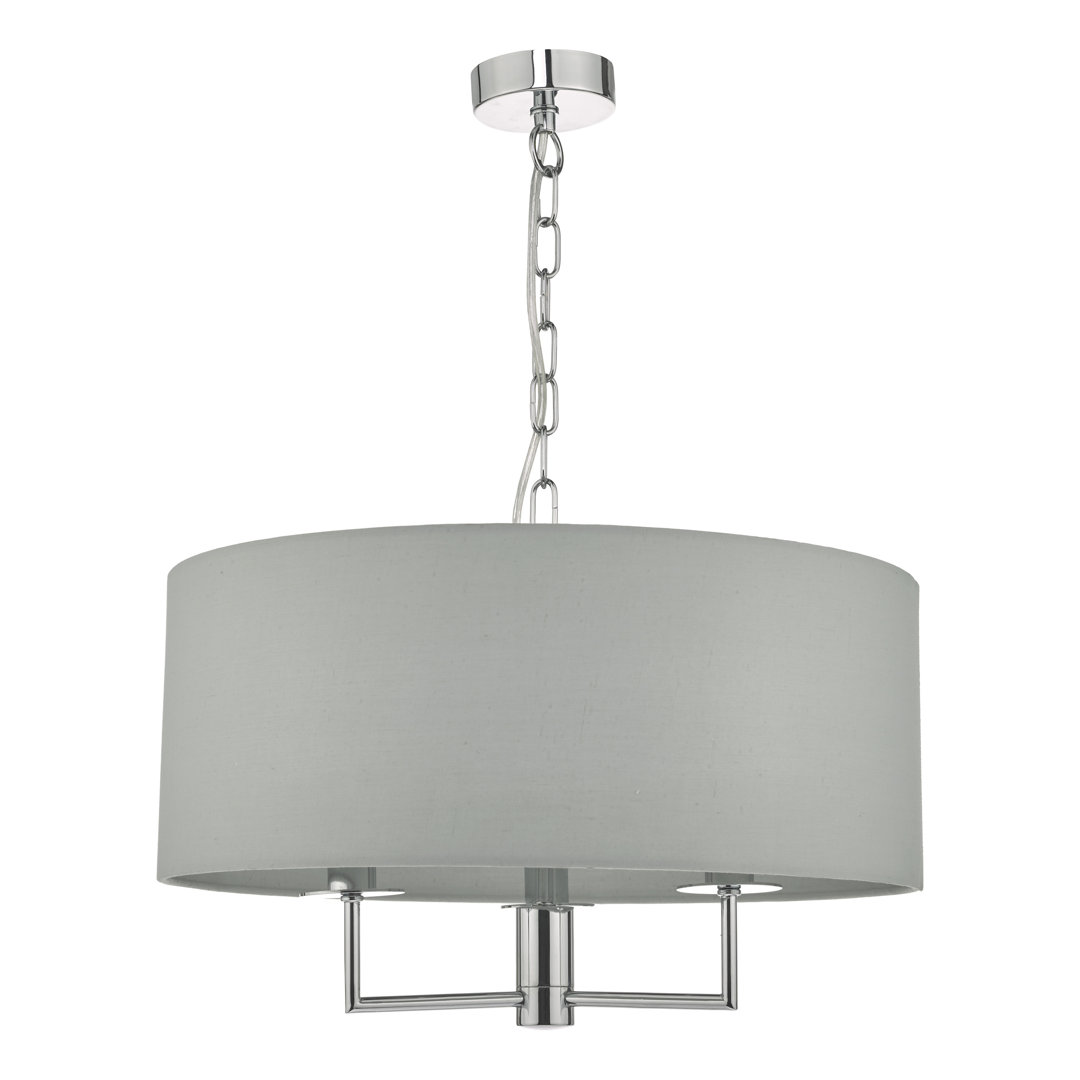 Abrego 3 - Light Polished Chrome Drum Pendant