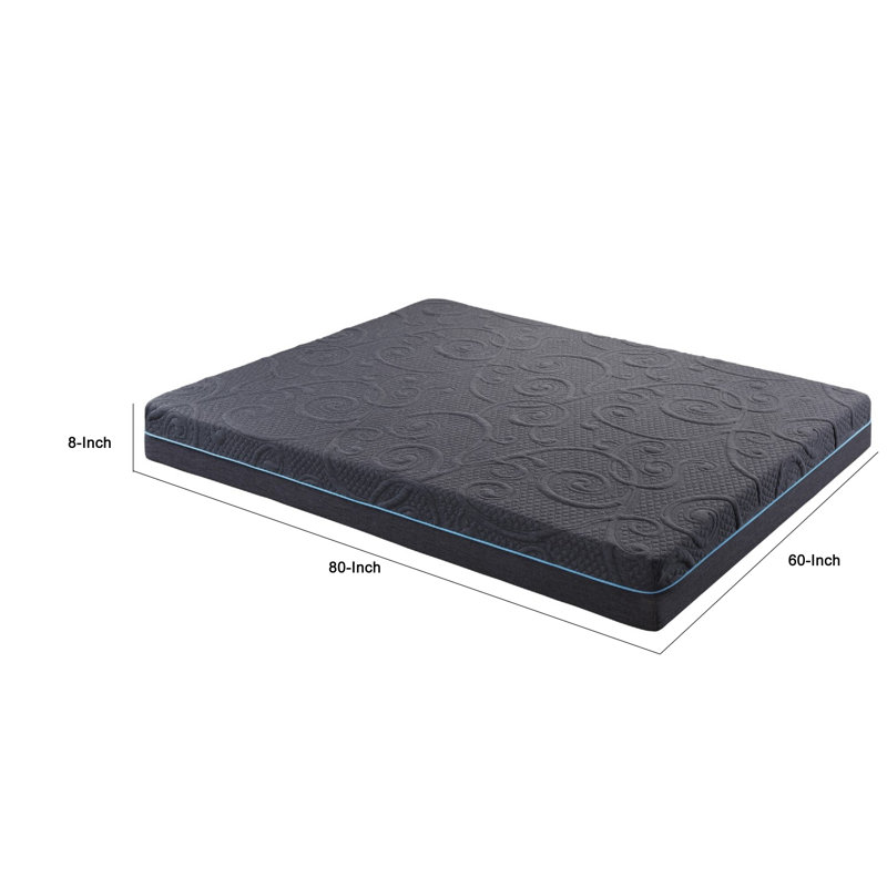 Kae Queen Size Mattress, Hybrid Cool Gel Infused Memory Foam, 8 Inch Firm, Queen