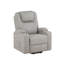 Fauteuil inclinable en chenille gris clair avec lève-personne électrique et massage