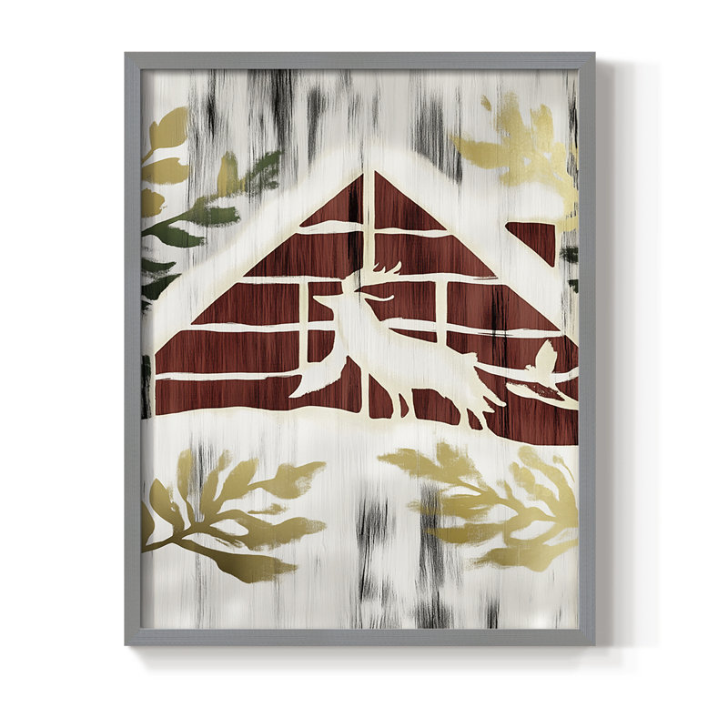 Reproduction encadrée - bois massif, Gris, H 15 po x l 12 po