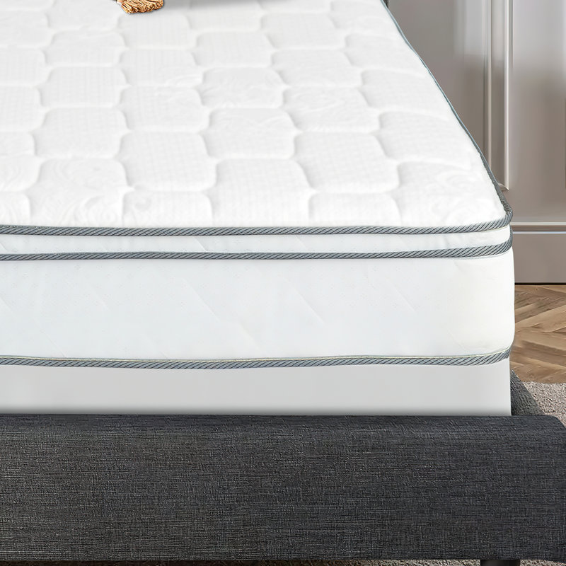 White Noise 10'' Plush Memory Foam Mattress and Box Spring, Full XL