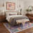 Verdant Floral Machine Washable Purple / Yellow / Green / Beige Indoor Area Rug with Non-Slip Backing-1797534214-1797534270