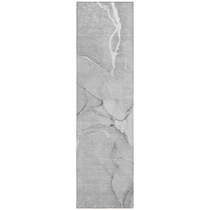 Tapis de couloir d'extérieur 8 po gris