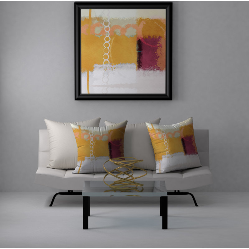 Abstract Throw Pillow, 24" H x 24" W