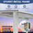 Yardgrace Sloped Roof Wall Mounted Aluminum Pergola With Solar Light-126659064