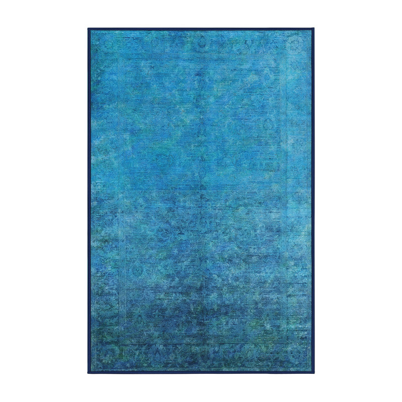 Tapis 100% Mid-Century moderne lavable à la machine 2273, Rectangle 5 pi x 7 pi