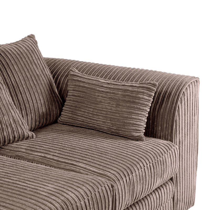 Moana 3 - Piece Living Room Set, Left Hand Facing, Chocolate